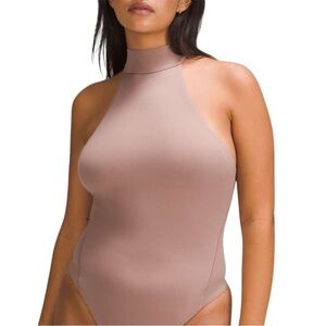 Lululemon Wundermost Ultra-Soft Nulu Mockneck Sleeveless Bodysuit Twilight Rose